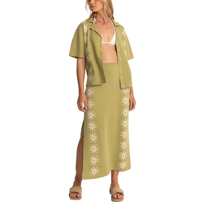 Rhythm Horizon Knitted Shirt - Women's Palm