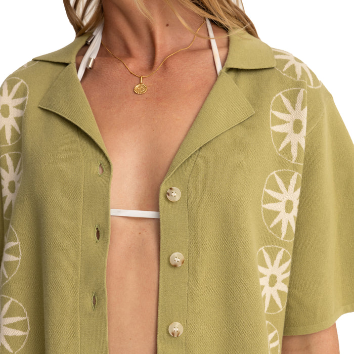 Rhythm Horizon Knitted Shirt - Women's Palm