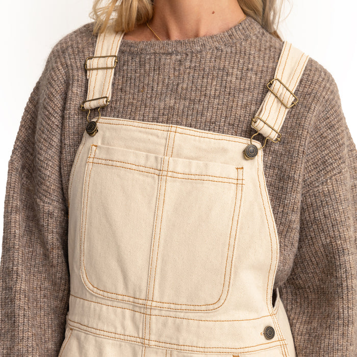 Rhythm Tides Short Overalls - Women's Natural