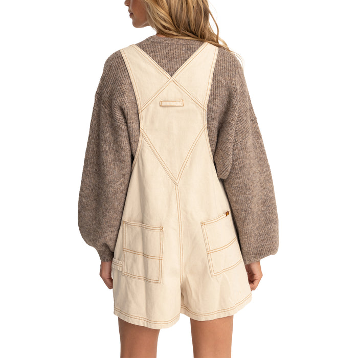 Rhythm Tides Short Overalls - Women's Natural