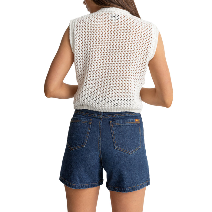 Rhythm Seashell Knit Vest - Women's Cream