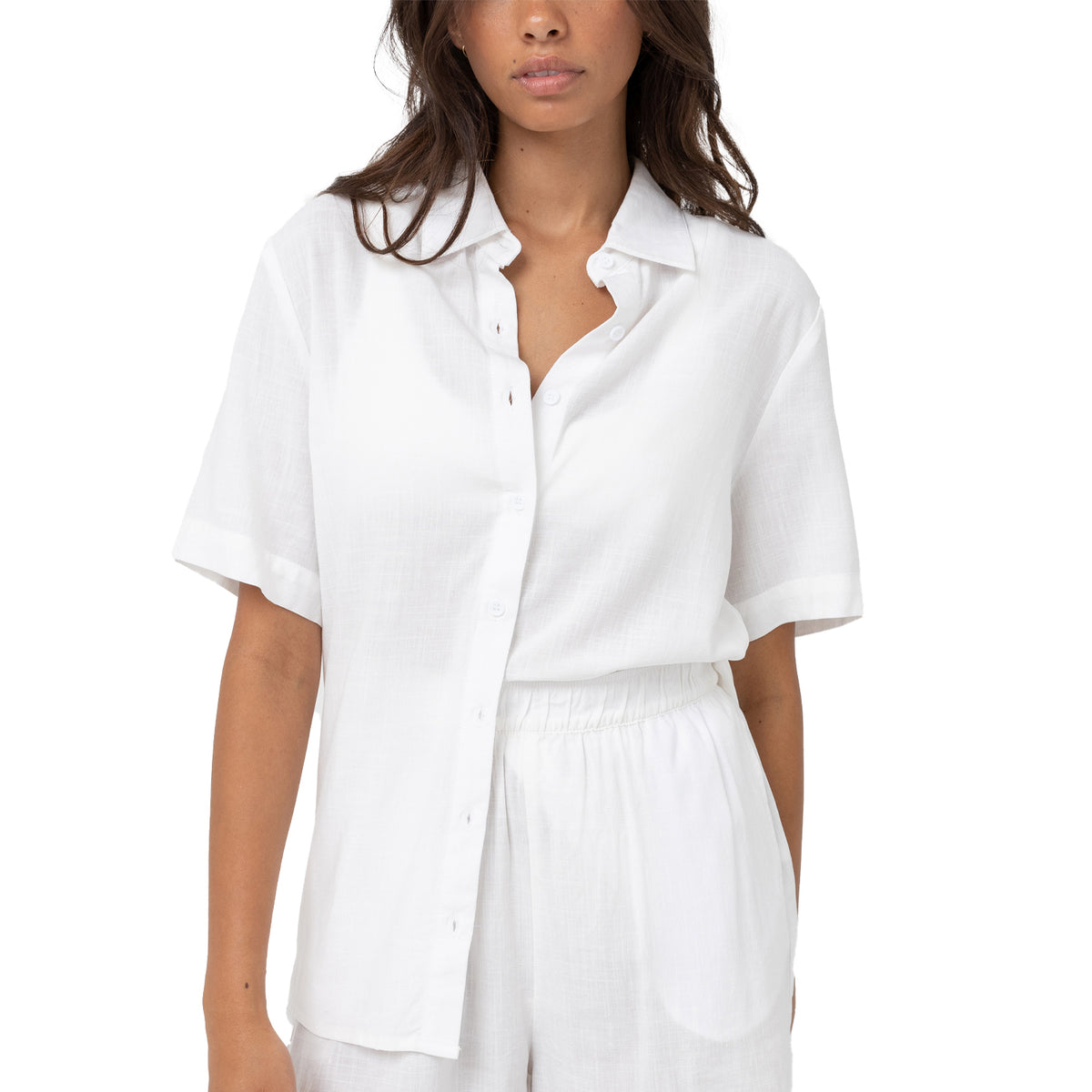 Rhythm Classic Lounge Shirt - Women's White