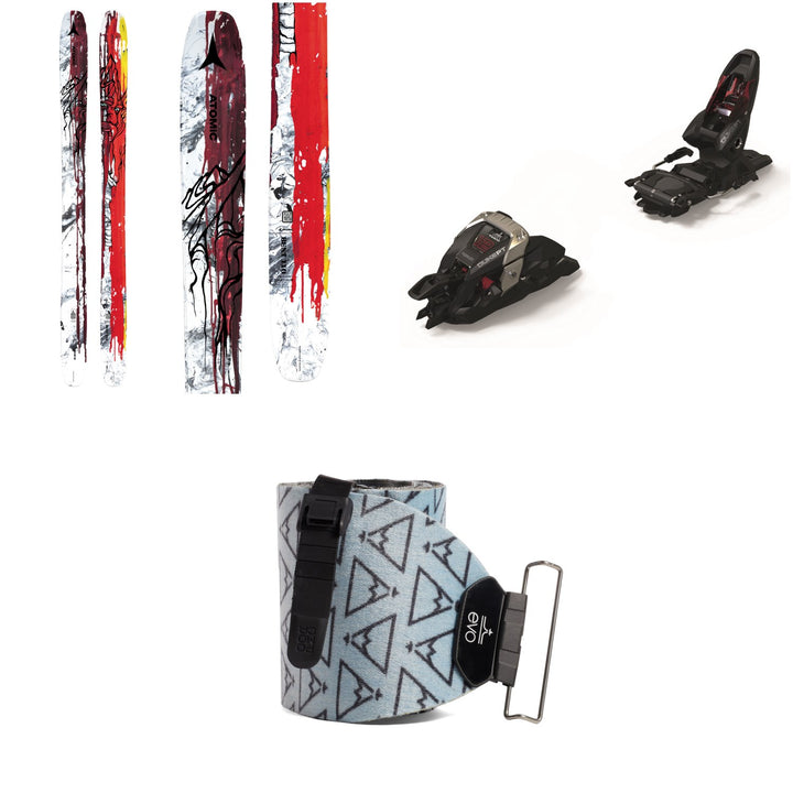 Atomic Bent 110 Skis + Marker Duke PT 12 Alpine Touring Ski Bindings + evo x Pomoca Pro Glide Climbing Skins