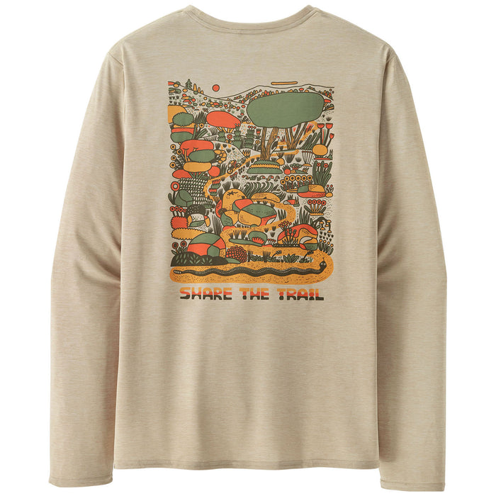 Patagonia Capilene Cool Daily Graphic Long-Sleeve-Lands Shirt - Men's Commontrail: Pumice X-Dye