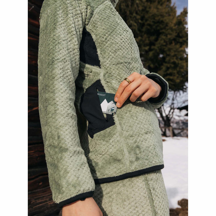 Burton AK Baker Hi-Loft Quarter-Zip Fleece - Women's Hedge Green