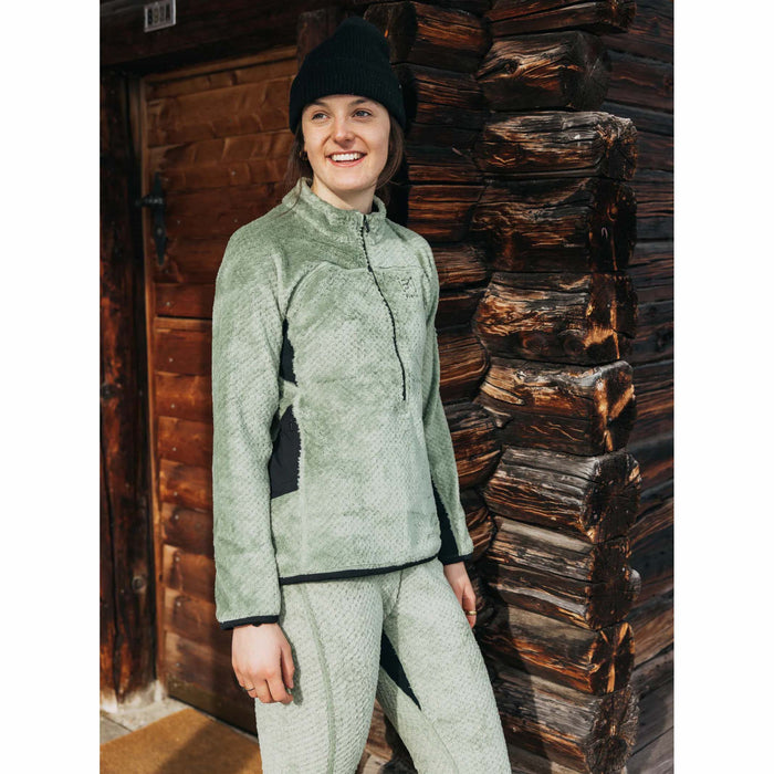 Burton AK Baker Hi-Loft Quarter-Zip Fleece - Women's Hedge Green