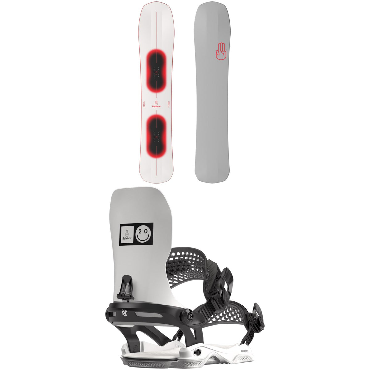 Bataleon Cruiser Snowboard + 20Y Asymwrap Snowboard Bindings 2024