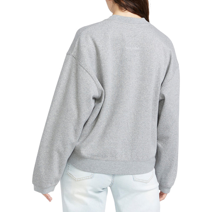 Volcom Stone Heart Up Crew Sweatshirt - Women's Heather Grey