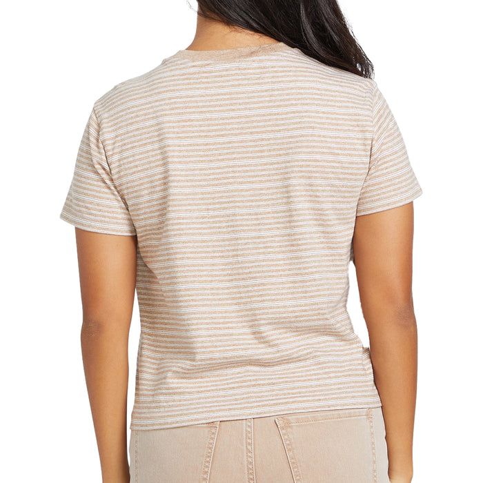 Volcom Halite Stripe Short-Sleeve Shirt - Women's Mocha