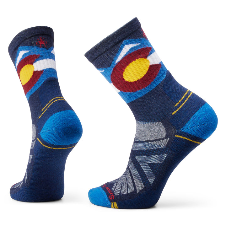 Smartwool Hike Light Cushion Colorado Crew Socks - Men's Laguna Blue