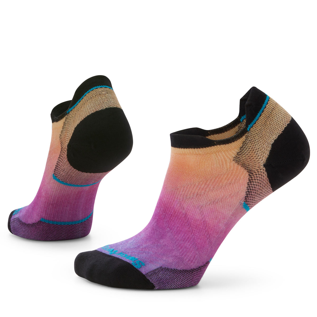 Smartwool Run Zero Cushion Ombre Print Low Ankle Socks - Women's Tandoori Orange