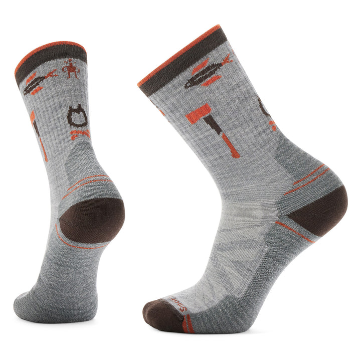 Smartwool Hike Light Cushion Camp Gear Crew Socks Light Gray