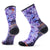 Smartwool Hike Light Cushion Floral Print Crew Socks - Women's Purple Iris