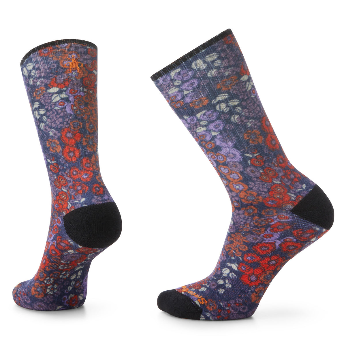 Smartwool Athletic Meadow Print Crew Socks - Unisex Navy
