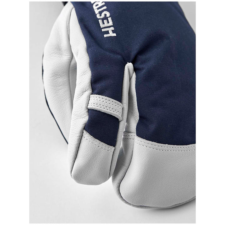 Hestra Army Leather Heli Ski 3-Finger Mittens Navy