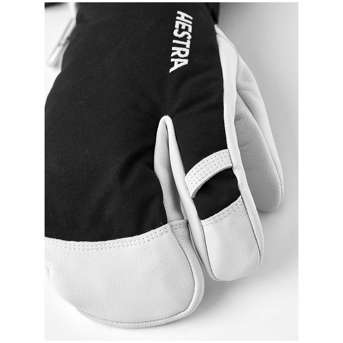 Hestra Army Leather Heli Ski 3-Finger Mittens Black