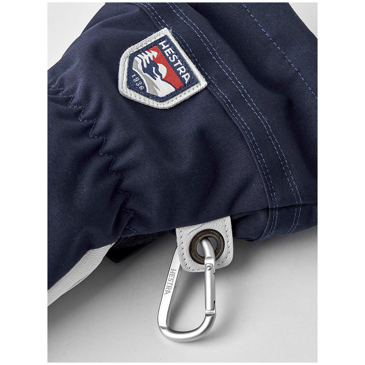 Hestra Army Leather Heli Ski 3-Finger Mittens Navy