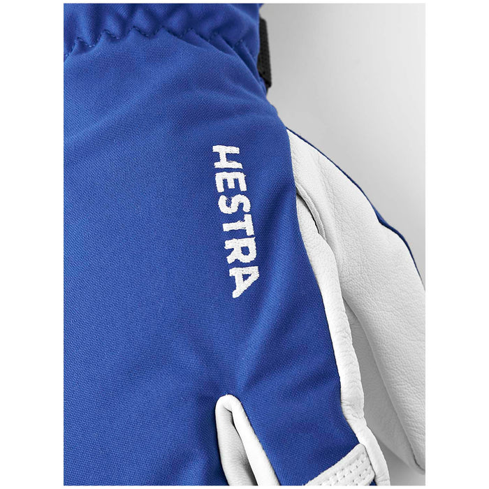 Hestra Army Leather Heli Ski 3-Finger Mittens Royal Blue