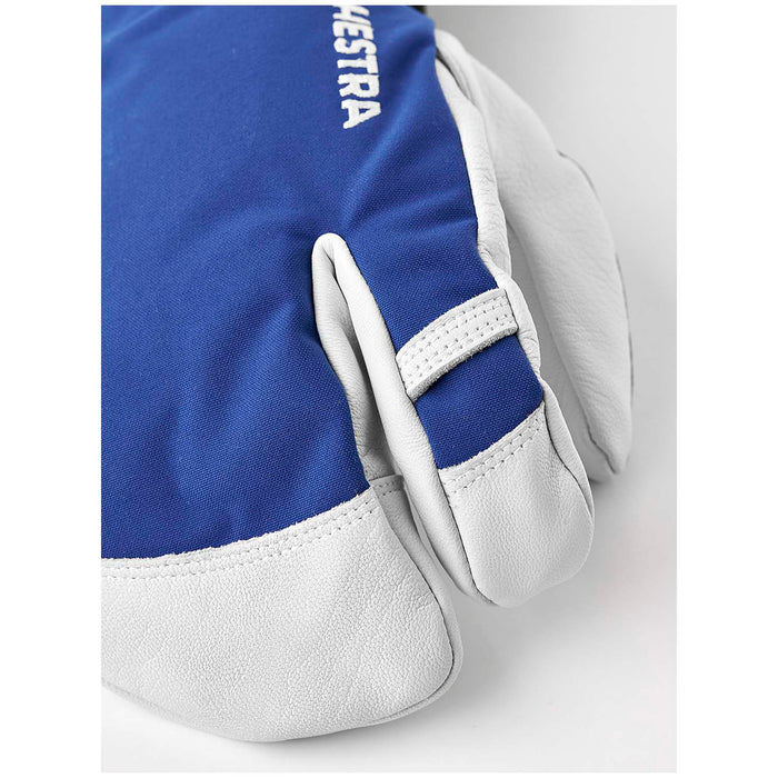 Hestra Army Leather Heli Ski 3-Finger Mittens Royal Blue