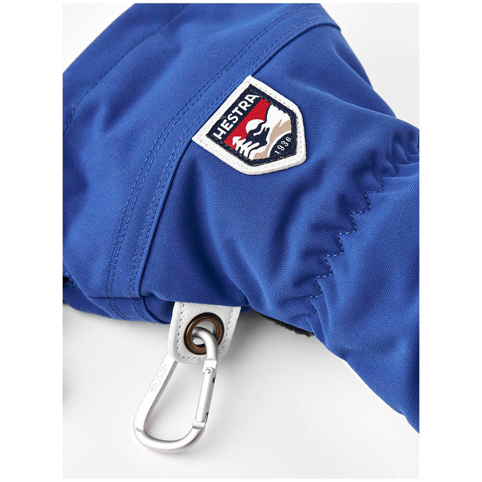 Hestra Army Leather Heli Ski 3-Finger Mittens Royal Blue