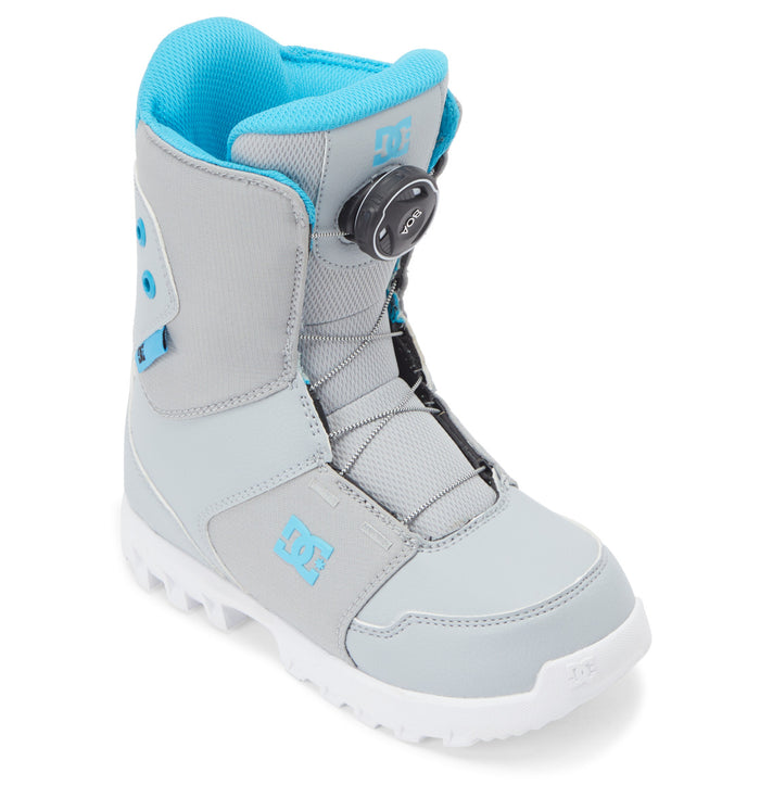 DC Youth Scout Snowboard Boots - Kids' 2024 Grey/Blue
