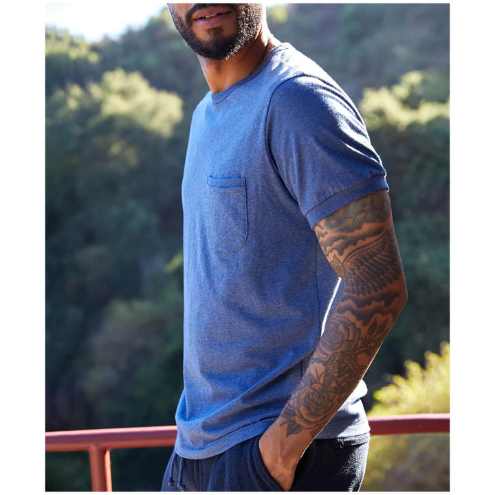 Outerknown Sojourn Pocket T-Shirt - Men's Heather Marine