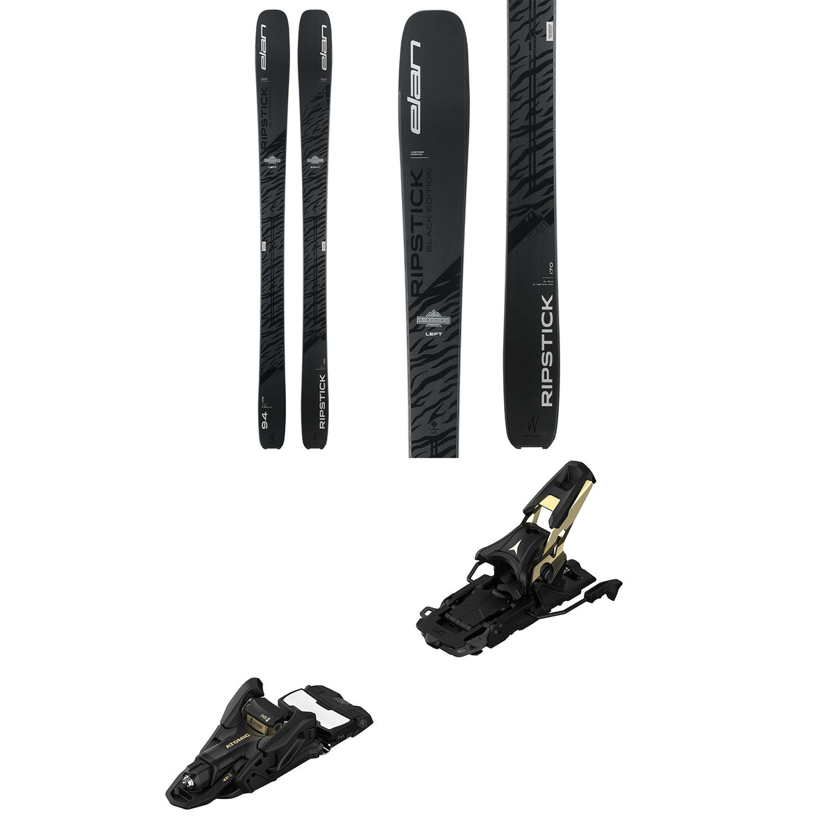 Elan Ripstick 94 Black Edition Skis + Atomic Shift MNC 13 Alpine Touring Ski Bindings - Women's 2024