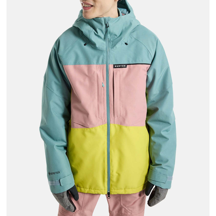 Burton GORE-TEX 2L Pillowline Jacket - Men's Rock Lichen/Powder Blush/Sulfur