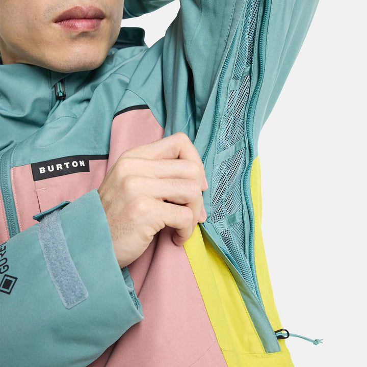 Burton GORE-TEX 2L Pillowline Jacket - Men's Rock Lichen/Powder Blush/Sulfur