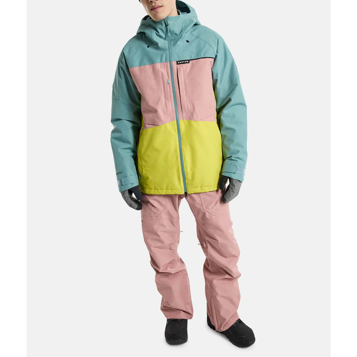 Burton GORE-TEX 2L Pillowline Jacket - Men's Rock Lichen/Powder Blush/Sulfur