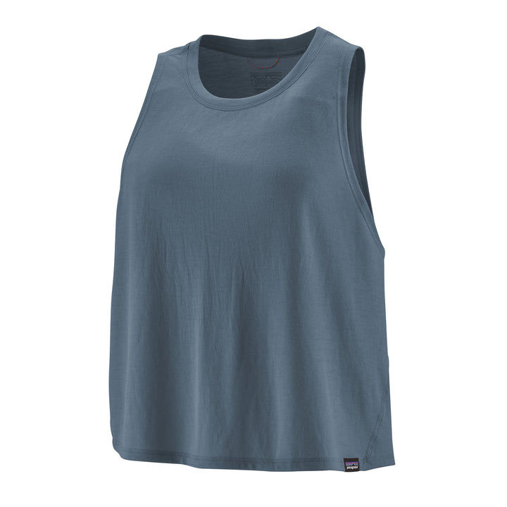 Patagonia Cap Cool Trail Cropped Tank Top - Women's Utility Blue