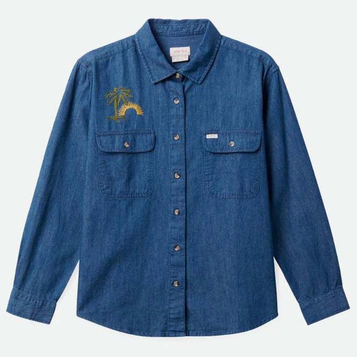Brixton Bowery Boyfriend Overshirt - Women's Indigo Rinse