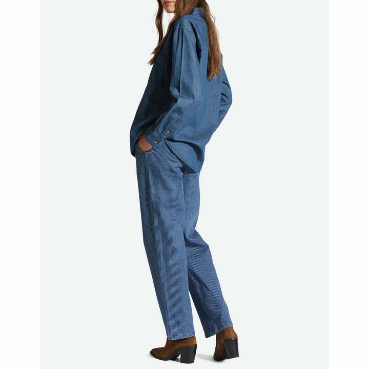 Brixton Bowery Boyfriend Overshirt - Women's Indigo Rinse