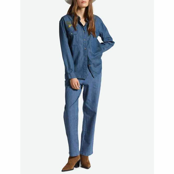 Brixton Bowery Boyfriend Overshirt - Women's Indigo Rinse