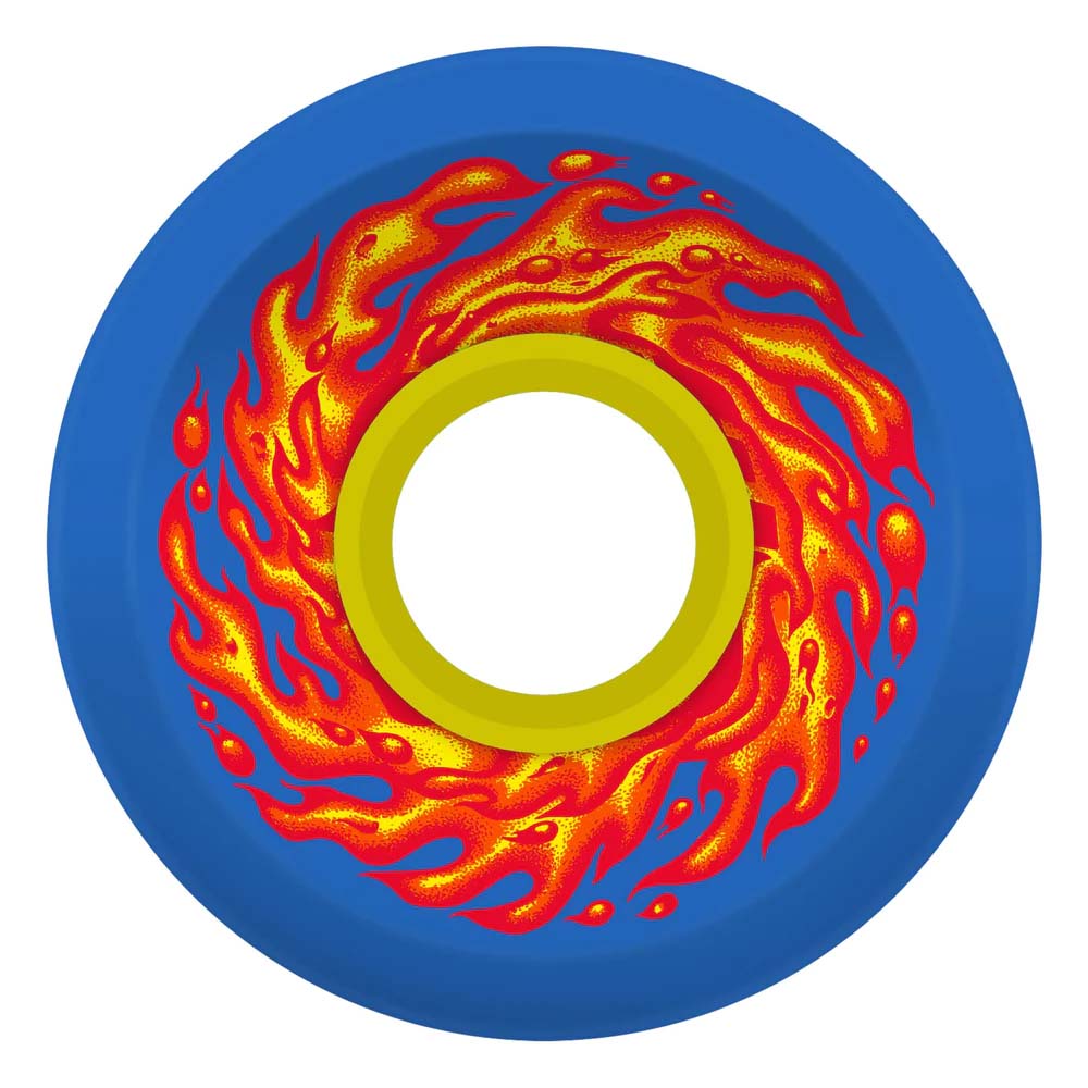 Santa Cruz Slime Balls OG Flame Blue Skateboard Wheels