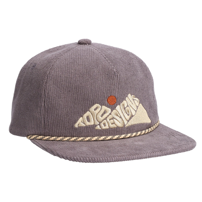 Topo Designs Corduroy Trucker-Rugged Peaks Hat Charcoal