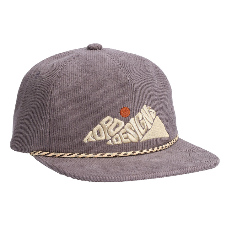 Topo Designs Corduroy Trucker-Rugged Peaks Hat Charcoal