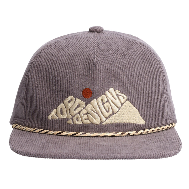 Topo Designs Corduroy Trucker-Rugged Peaks Hat Charcoal