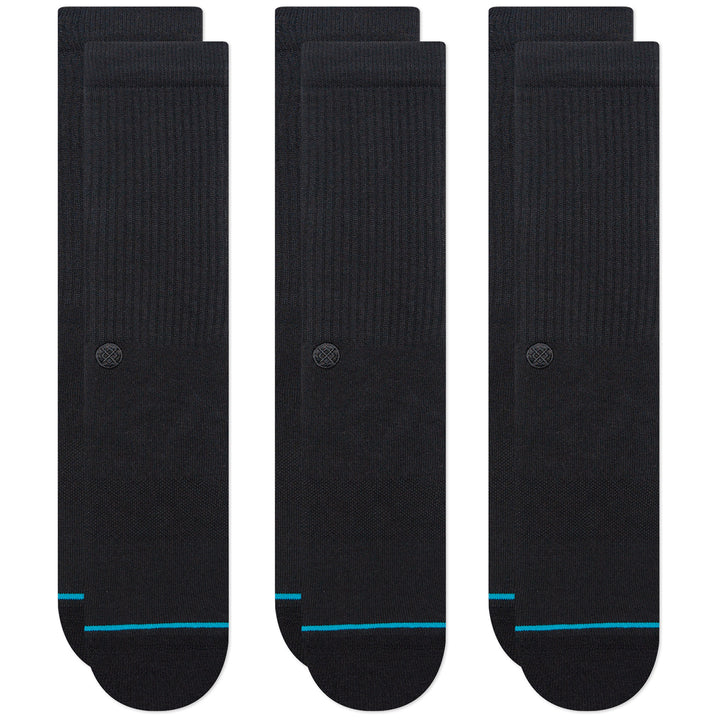 Stance Shelter 3-Pack Socks Black