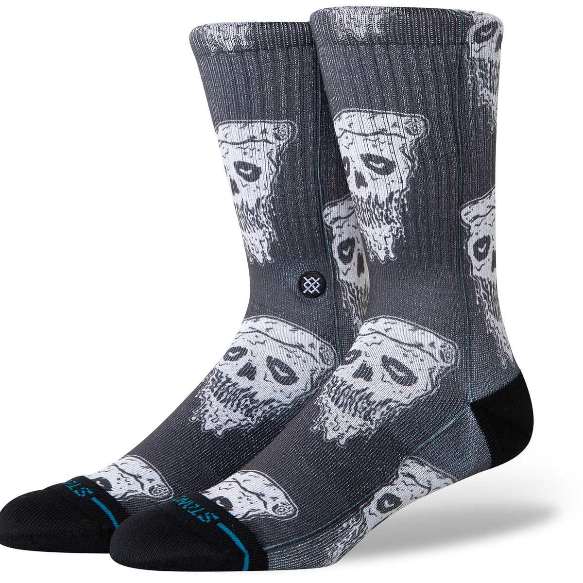 Stance Pizza Face Socks White Black