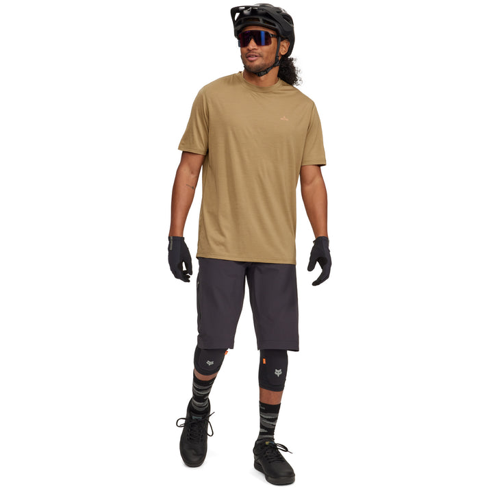 evo Short-Sleeve Merino Bike Jersey British Khaki