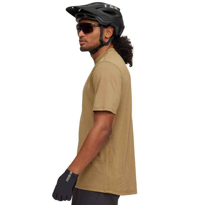 evo Short-Sleeve Merino Bike Jersey British Khaki