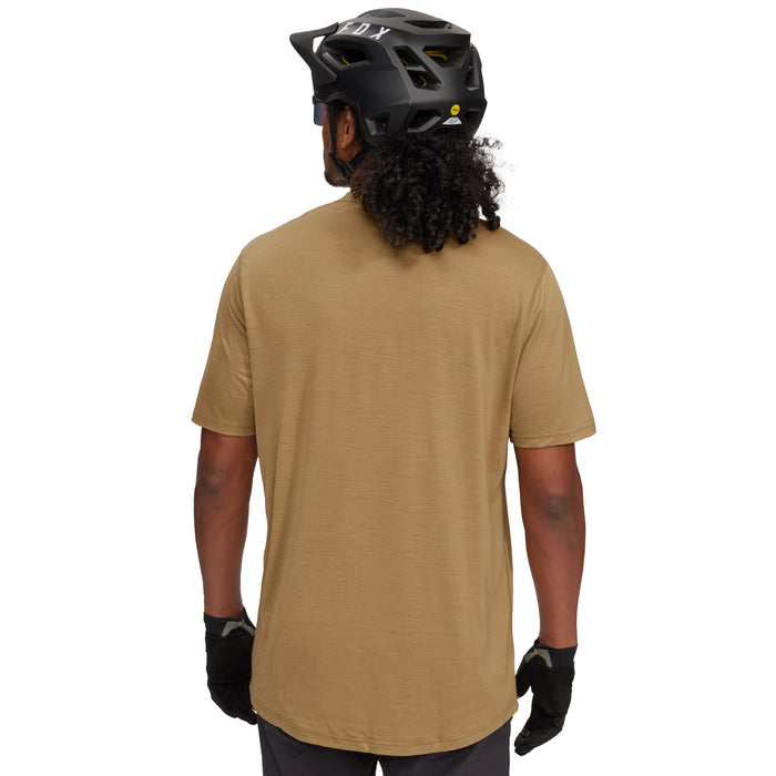 evo Short-Sleeve Merino Bike Jersey British Khaki