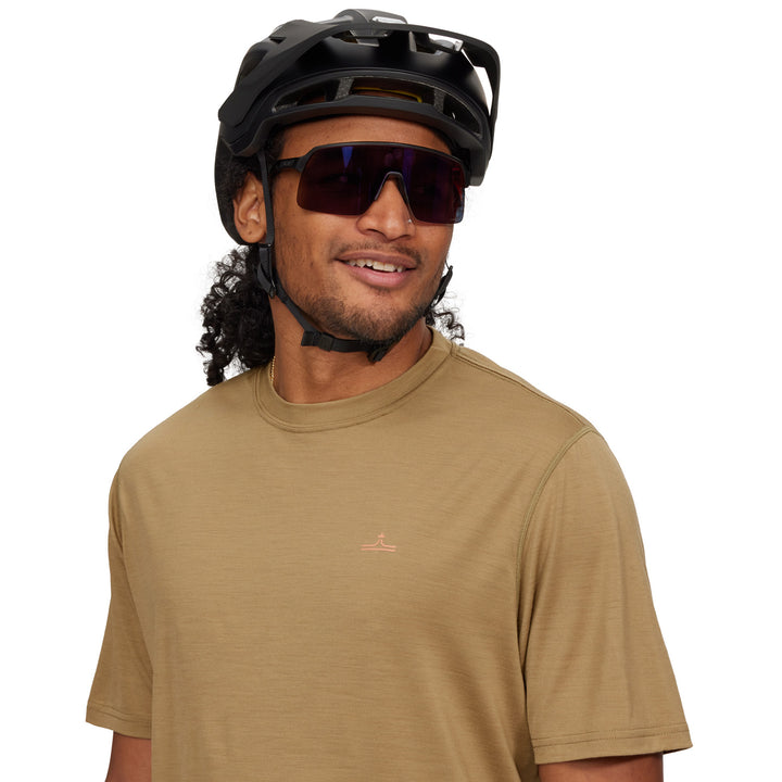 evo Short-Sleeve Merino Bike Jersey British Khaki