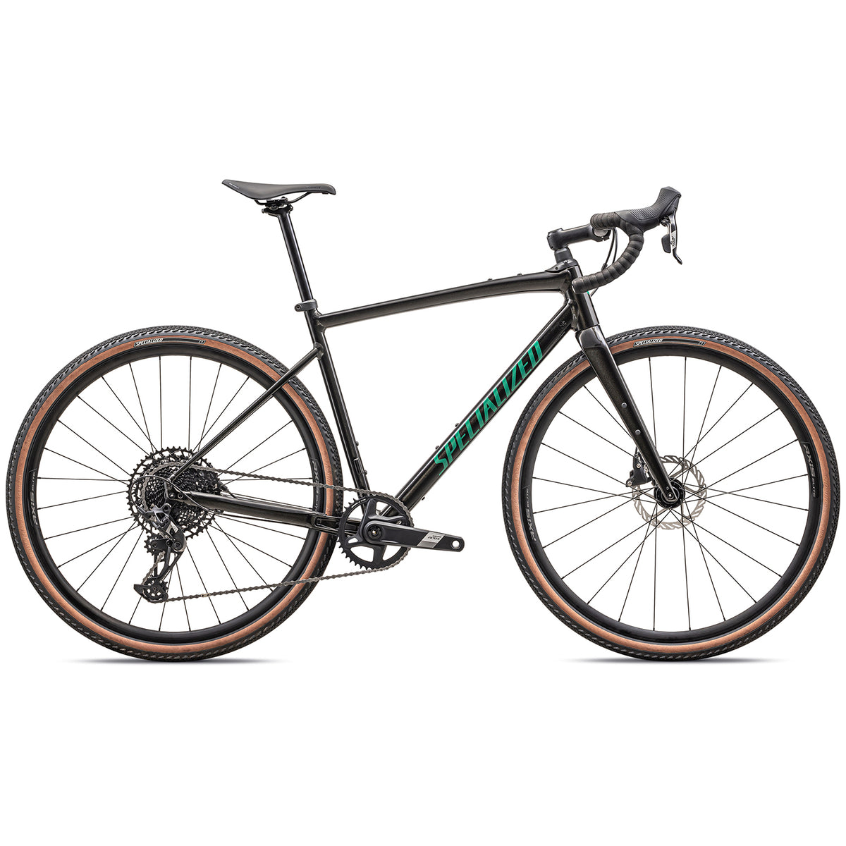 Specialized Diverge E5 Comp Complete Bike 2024 Gloss Metallic Obsidian/Metallic Pine Green