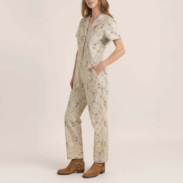 Roark Layover Short-Sleeve Jumpsuit - Women's Stone
