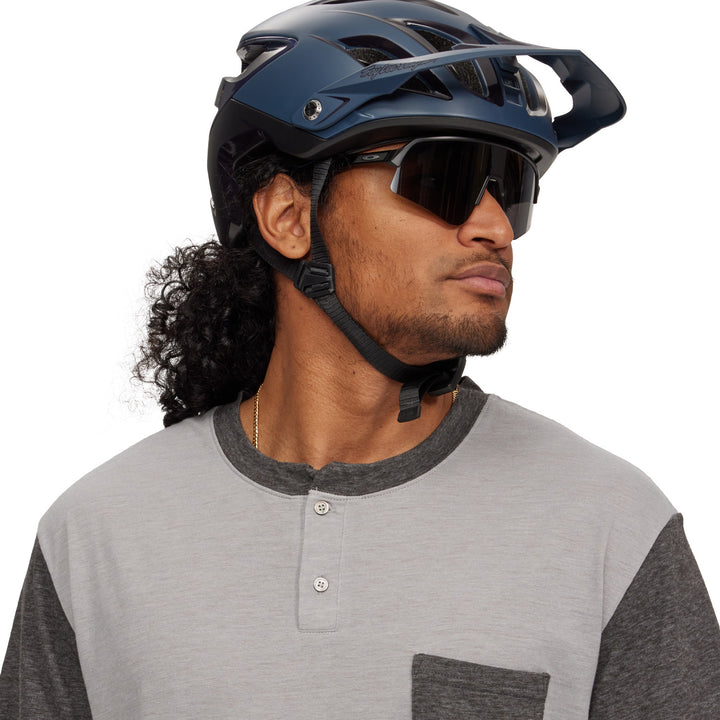evo Tri-Blend Pocket Henley - Unisex Grey/Charcoal