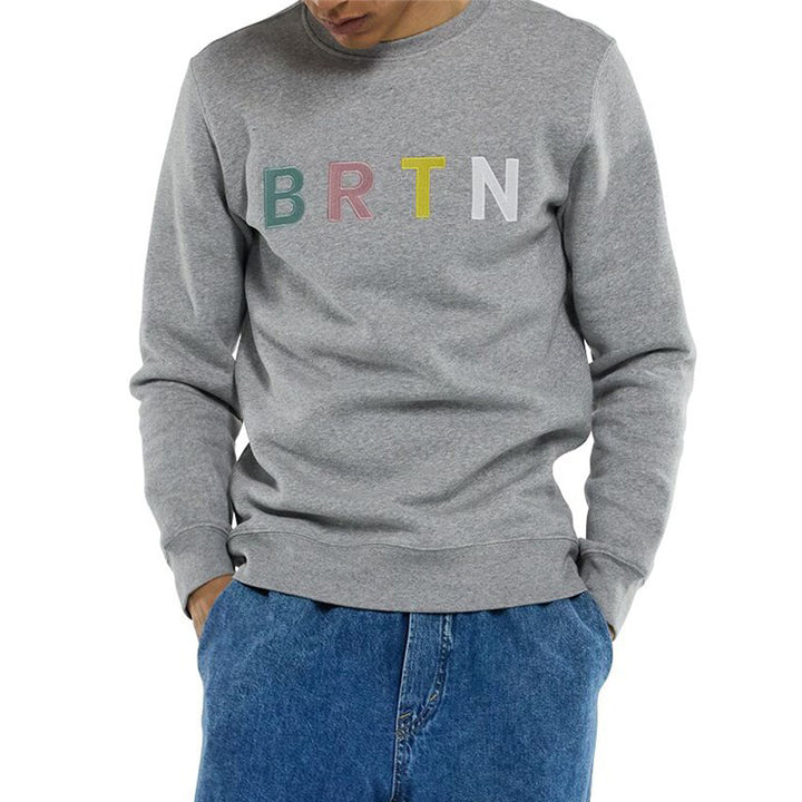 Burton BRTN Crew Sweatshirt - Men's Gray Heather Multi