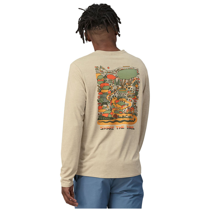 Patagonia Capilene Cool Daily Graphic Long-Sleeve-Lands Shirt - Men's Commontrail: Pumice X-Dye