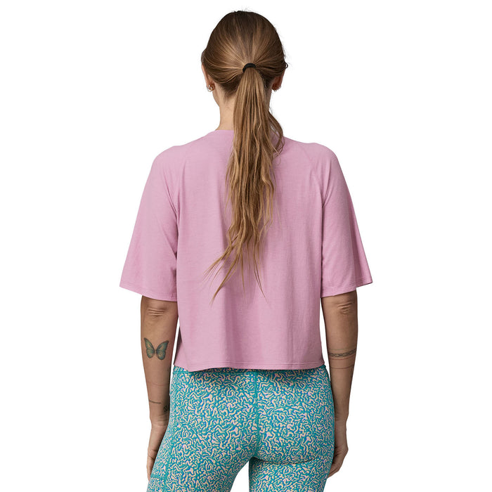 Patagonia Short-Sleeve Cap Cool Trail Cropped Shirt - Women's Milkweed Mauve